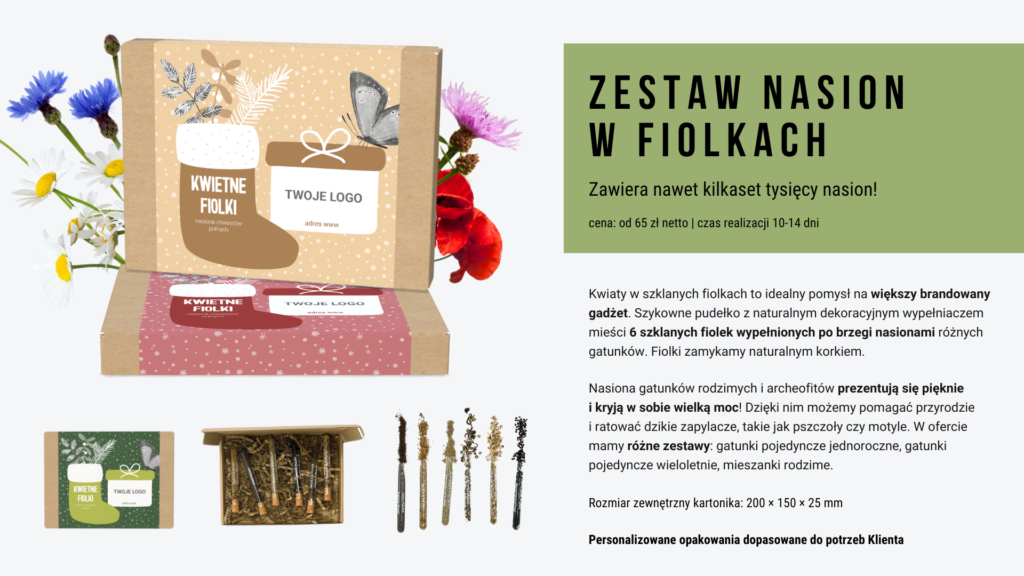 Zestaw nasion w fiolkach